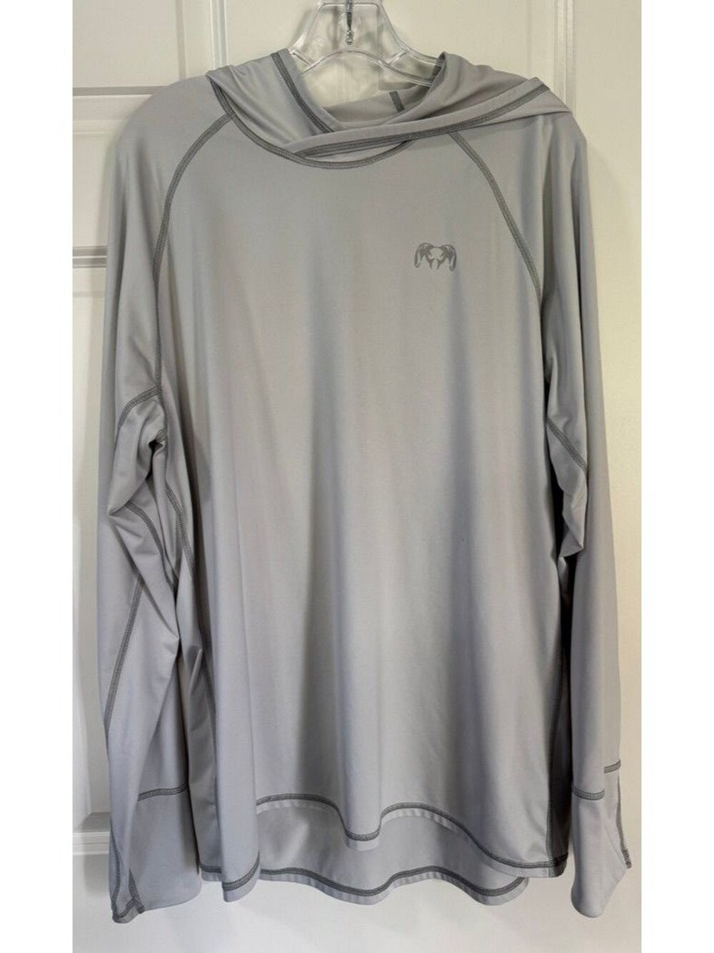 KUIU Gila Long Sleeve Hoodie Shirt Lunar Light Gray Performance Hunting Men's XL